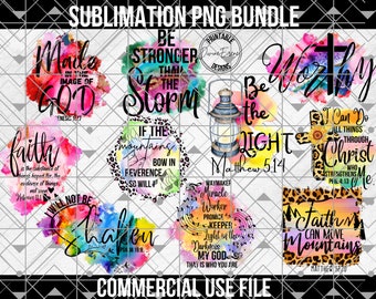 CHRISTIAN BUNDLE SET, Scripture Sublimation Bundle, Christian Png, Religious Png, Sublimation Bundle, Bible Verse Png, Sublimation Designs