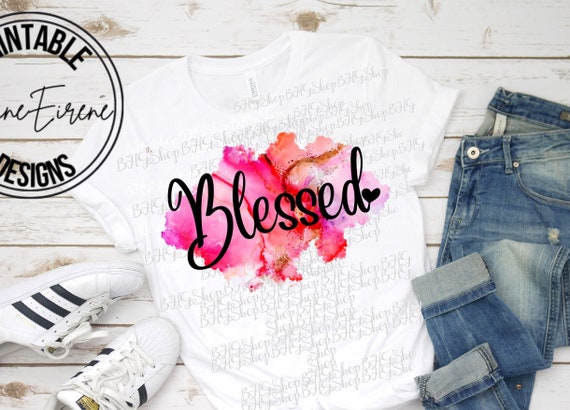 Blessed Png, Christian Png, Religious Png, Tshirt Design Png, Digital Download Png, Sublimation Designs, Instant Download, Coffee Mug Design
