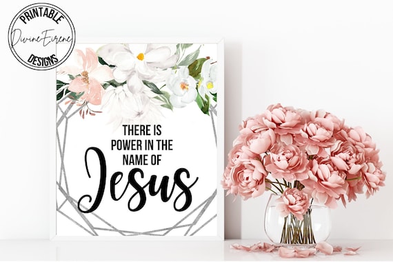 Jesus wall art, There Is Power In The Name Of Jesus, Wall Art, Christian Wall Art, Biblical Wall Art, Religious Wall Art, Christian Gift