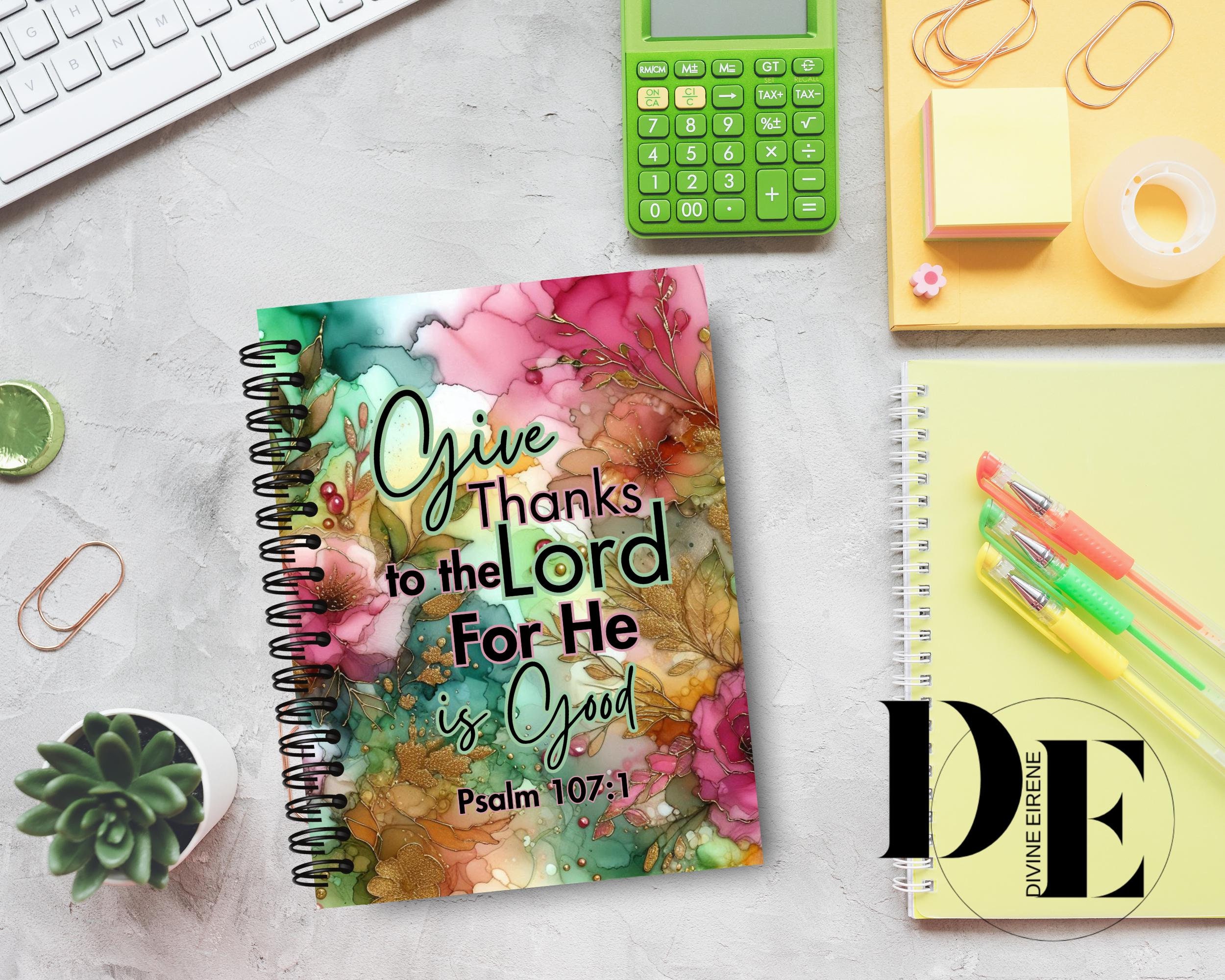 Christian Journal Cover Faith Bible Verses Journal Covers PNG Design Sublimation - Printable Planner Cover Notebook Cover - Digital