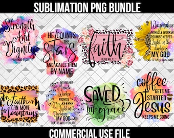 Faith Png, Jesus Png, Bible Sublimation Bundle, Christian Png, Scripture Png, Religious Png, Colorful Png, Bible Verse Png, Watercolor Png