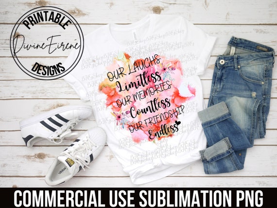 Sublimation Print, Bestfriend Gift, Commercial Use Png, Our Laugh Limitless, Printable Png, Digital Download, Friendship Png, DTG, Mug Png