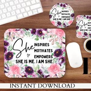 Floral Mouse Pad, Square Coaster Png, Mousepad Sublimation, Mouse Pad Png, Sublimation Designs, Mousepad Designs, Coaster Sublimation