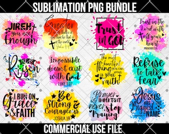 Bible Verse Bundle, Christian Png, Popular Png, Watercolor Png, Scripture Png, Religious Png Bundle, Sublimation, Trendy Png, Church Png
