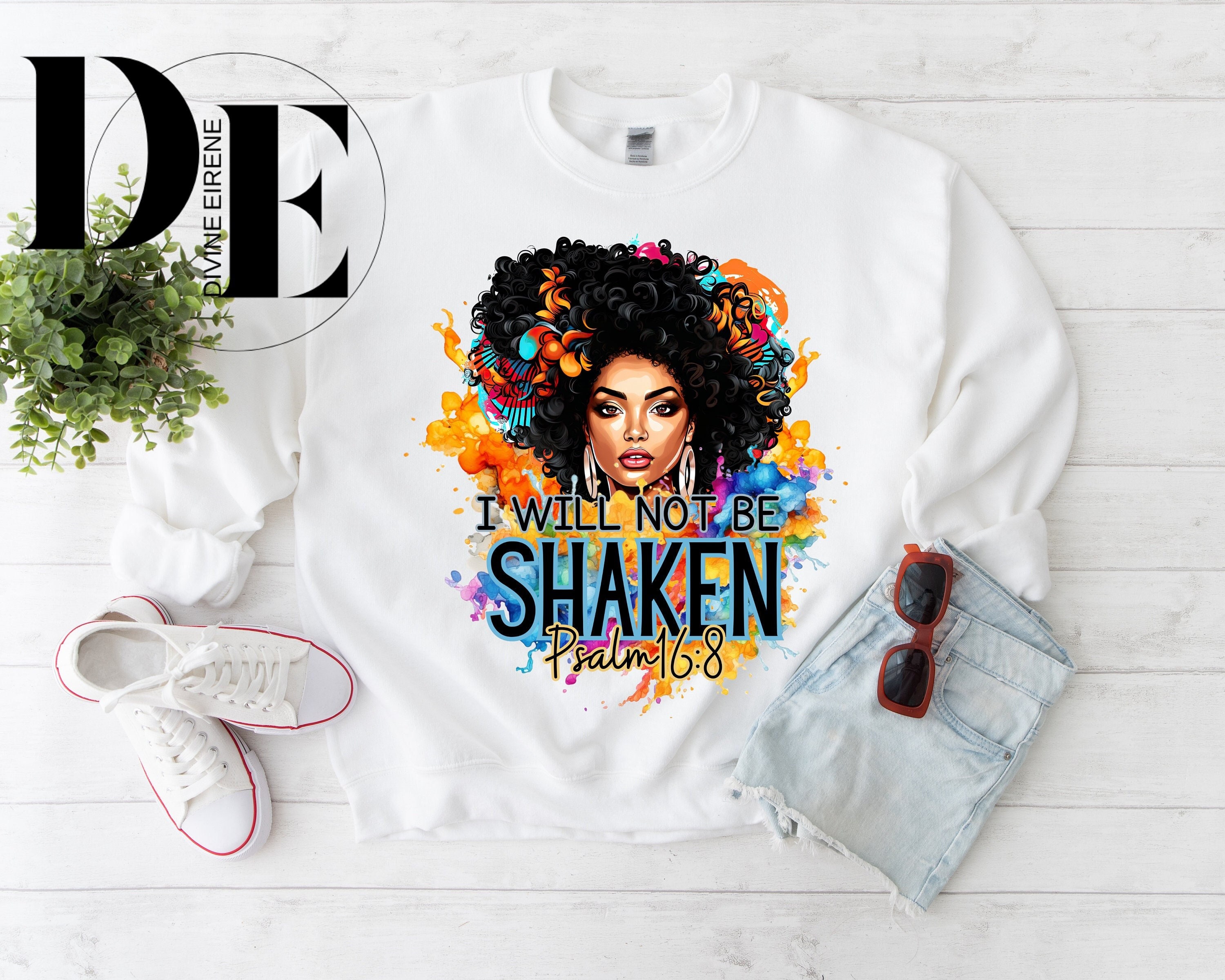 Christian Sublimation Design, African American Afro Woman, Bible Verse PNG, Christian Shirt Design png, Scripture png, Sublimation Design