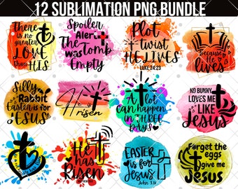 Tshirt Design Bundle, Sublimation Bundle, Christian Easter Bundle, Easter Sublimation, Scripture Png Bundle, Quotes Bundle, Png Bundle