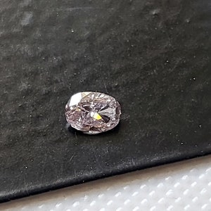0.182CTW/4.4mm Clear Natural Pink/Purple Oval Shaped Faceted Rose Cut Diamond Loose, Certified Non Treated Natural Diamond Ring, DDS763/11