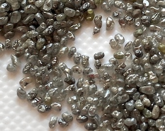 5CTW Natural Grey Salt And Pepper Diamond Dust Rare Smooth Diamond Dust, Natural Raw Rough Uncut Diamond Dust For Jewelry, DDS684/14