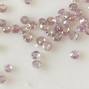 10 Pieces 1.3mm Natural Pink Rose Cut Diamond Loose, Very Tiny Pink Diamond Rose Cut Loose Diamond Cabochon, DDS631/4