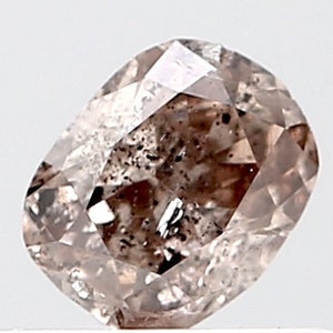 Salt And Pepper Diamond, 0.25CTW/4.5mm Cushion Shaped Faceted Natural Fancy Brown Diamond, Rose Cut Diamond Loose For Ring, DDS704/31