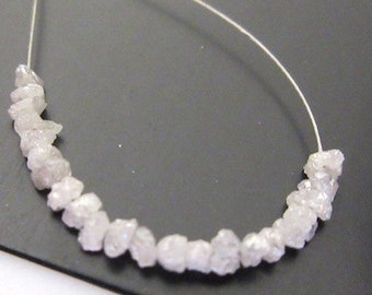 2.00CTW/10pcs Approx Tiny 3mm To 4mm Raw Rough Uncut White Diamonds, Natural White Uncut Loose Diamond Beads, DDS539/4