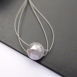 4mm/5mm Grey Rose Cut Diamond Loose Top Side Double Drilled Diamond Rose Cut, Grey Diamond Faceted Flat Back Cabochon, SKU-Dds276/2
