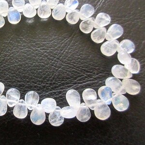 Alle One Size Natuurlijke Rainbow Moonstone Smooth Pear Briolette Kralen, 7 Inch Van 5x6mm Moonstone Kralen, GDS750