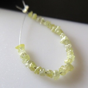 1.00CTW Tiny 1mm To 2mm Yellow Raw Rough Uncut Diamonds, Natural Yellow Uncut Loose Diamond Beads, DDS402/12