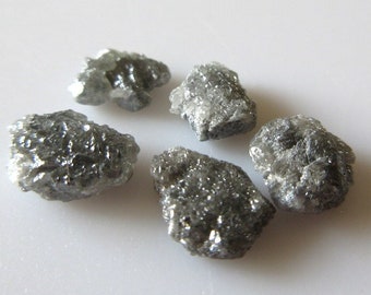7mm rohe rohe Rohdiamanten, naturgrauer Diamant perfekt für Fassung und Zackenfassung, verkauft als 1/2/5/10 Stück, DD39