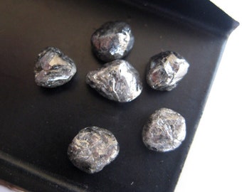 1 pezzo 8mm naturale nero grigio liscio grezzo grezzo non tagliato terra estratto diamante sciolto, diamante grezzo per gioielli, diamante all'ingrosso, D56