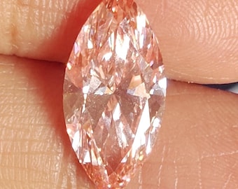 IGI Certified 4.00CTW Pink Marquise-Shaped Lab-Grown Diamond, VS1 Clarity, Loose Stone for Engagement Rings, Ready to Ship, GV440