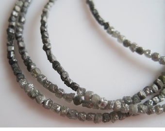 8 Inch Strand 1mm To 2mm Beads Conflict Free Diamond Natural Diamonds White Grey Diamond Box Beads Rough Diamonds Raw Diamonds