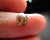 6mm 0.65CTW Hexagon Shaped Clear Cognac Brown Salt And Pepper Rose Cut Diamond Loose Cabochon, Faceted Rose Cut Diamond For Ring, DDS586 31