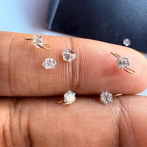 3 mm labbodlad hexagon diamant i lösvikt, CVD-diamant för smyckesmontering, borrad/oborrad/14k guld diamantberlock för flytande smycken, LG152