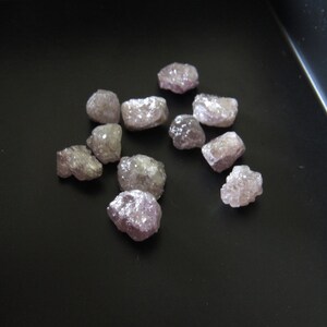 1 Piece 5mm Natural Pink Color Raw Rough Diamond Loose, Pink Natural Uncut Diamonds SKU-D22P image 2