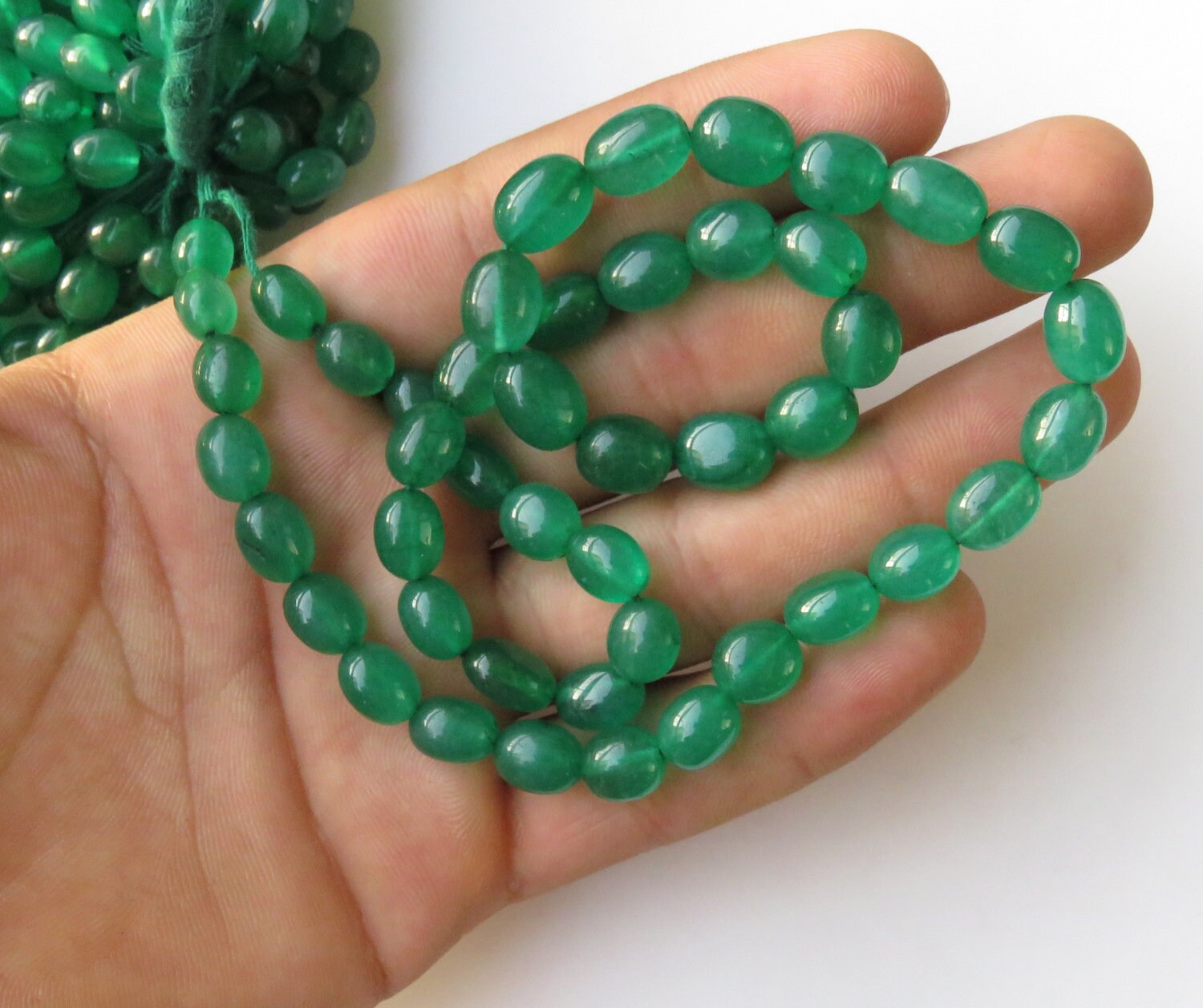 Collana Giada Fatta A Mano Collana In Giada Naturale Verde Con Perline Rondelle Sfaccettate 2x4 Mm - Lunghezza 18'' - Gioiello Elegante E Naturale Rondelle Inox - Foto 14