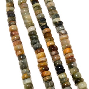 Cats Eye Plain Smooth Rondelle Beads, 8mm/9-10mm/10-11mm Green/Yellow Natural Cat&#39;s Eye Gemstone Beads, 13 Inch Strand, GDS2271