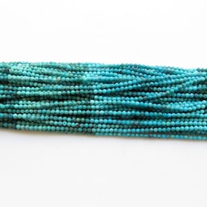 Natural Green Blue Shaded Turquoise Faceted Round Beads, 2mm to 2.5mm Turquoise Beads, 12 Inch Strand, Sold As 1 Strand/10 Strand, GDS1443