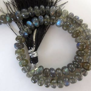 AAA Natural Labradorite Smooth Rondelle Beads, 6mm Labradorite Beads, Labradorite Jewelry, GDS961