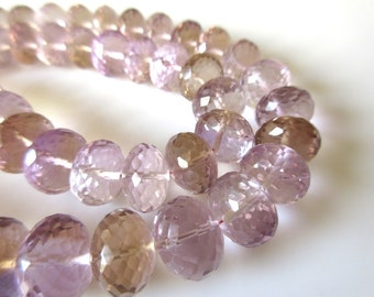 AAA Ametrine Faceted Rondelle Beads, Huge 8mm To 13mm Ametrine Beads, Ametrine Gemstone beads, Loose Natural Ametrine Beads, GDS1121