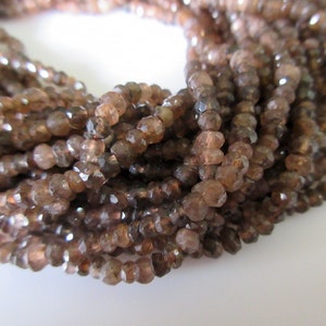 4mm Andalusite Beads, Faceted Rondelle Beads, Andalusite Gemstone Beads, 13.5 Inch Strand, SKU-AA21 image 3