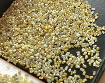 5CTW Natural Yellow Diamond Dust Rare Smooth Diamond Dust, Natural Raw Rough Uncut Diamond Dust For Jewelry, DDS684/13
