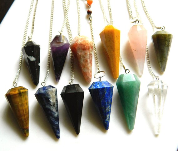Péndulo Piedra 7 Chakra Manualidades Radiestesia, Chakra