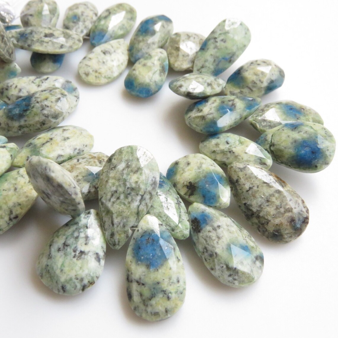 Natural K2 Briolette Beads Faceted K2 Pear Shaped Gemstone Etsy