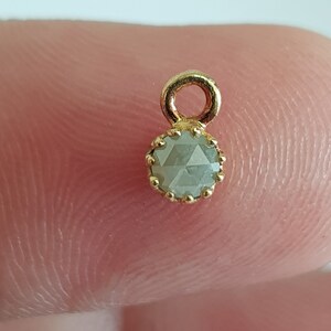 4,5 mm natuurlijke grijze enkele lus diamanten ring spantang connector klaar voor gebruik voor oorbel hanger 925 zilveren diamanten spantang DDS509/12 afbeelding 9