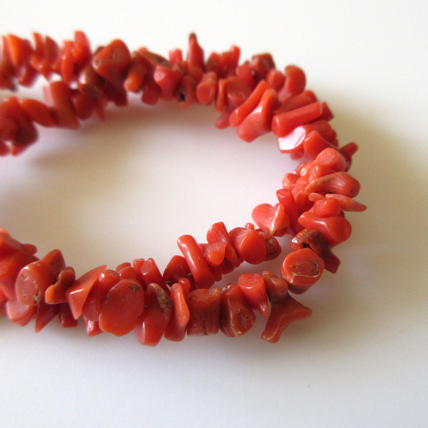 Perles De Corail Rouge Naturel 100% D'Italie - 12 Perles Non Teintes - Certificat IGI