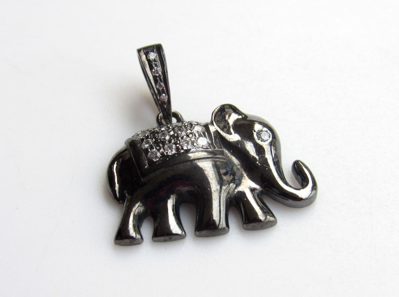 Elephant Charm .925 Sterling Silver Animal Pendant main image 1