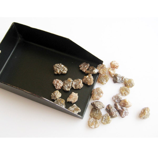 Brown Diamond, Rough Diamond, Raw Diamond, Uncut Diamond, 2 Pieces, 5mm Each Approx