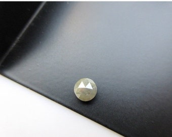 Grey Rose Cut Diamond, Loose Diamonds, Rough Diamond Rose Cut, Raw Diamond, Faceted Cabochon, 5mm, SKU-D94/1