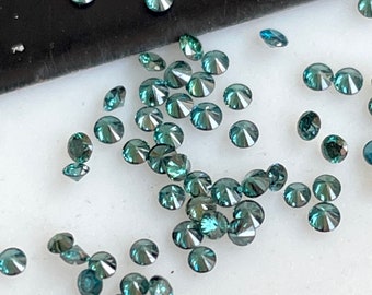 1mm/1.3mm/1.5mm/1.75mm/2mm/2.5mm/3mm Approx. Round Brilliant Cut Blue Melee Genuine Diamonds Loose Faceted Accent Diamonds Jewelry, DDS701/6