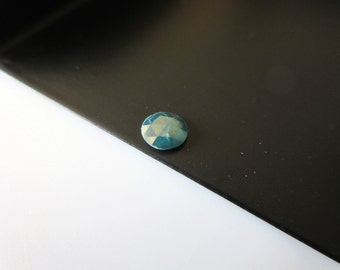 5mm Blue Rose Cut Diamond Loose, Rough Diamond Rose Cut, Blue Raw Diamond, Faceted Cabochon, SKU-DDS120/2
