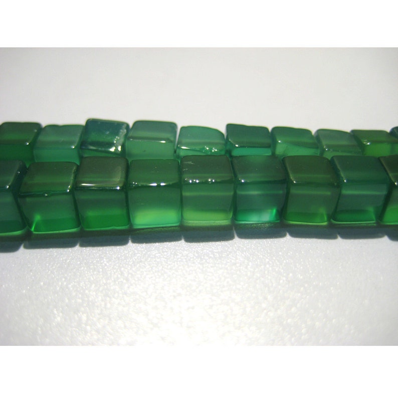 Green Onyx Beads Plain Box Beads 6mm Beads 16 Inches 66 Etsy