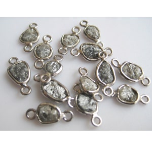 7mm Each Approx Single Loop Raw Diamond Connectors 925 Silver Connectors Diamond Connectors Uncut Diamond Brown Raw Diamonds 2 Pieces
