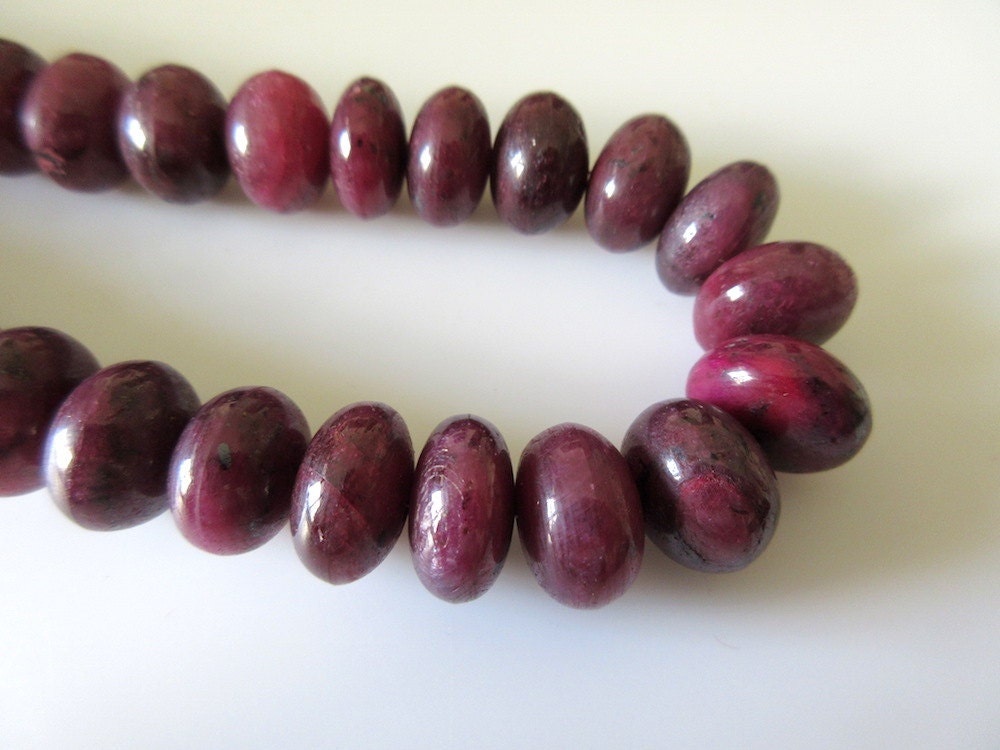 Perline Rondelle Sfaccettate In Rubino St. Da 15", 4 X 3 Mm, Filo - Foto 9