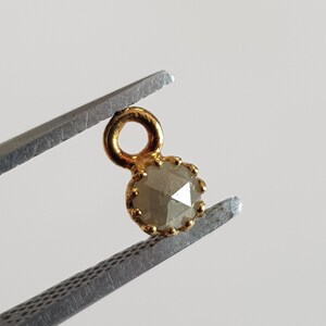 4,5 mm natuurlijke grijze enkele lus diamanten ring spantang connector klaar voor gebruik voor oorbel hanger 925 zilveren diamanten spantang DDS509/12 afbeelding 5