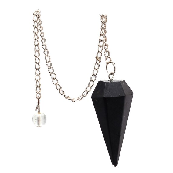 Black Onyx Polished Stone Pendulum YOU CHOOSE! Reiki//Chakra//Metaphysical