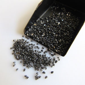 5 Karat Gewicht Schwarzer Diamantstaub, Roh roher Rohdiamant für Schmuck