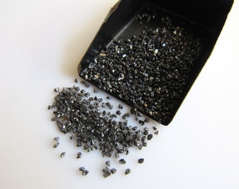 Poeira de diamante negro com peso de 5 quilates, diamante bruto bruto natural sem cortes para joias