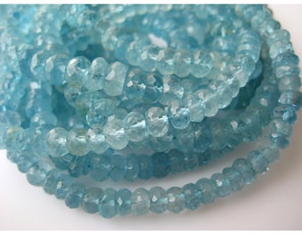 Perline Idroelettriche Color Topazio Blu: Rondelle Sfaccettate, Filo Da 8 Pollici - Italia - Foto 2