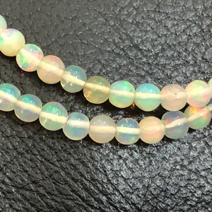 3mm Natural Ethiopian Opal Smooth Round Beads, Ethiopian Welo Opal Round Beads, 17 Inch Strand, GDS1699